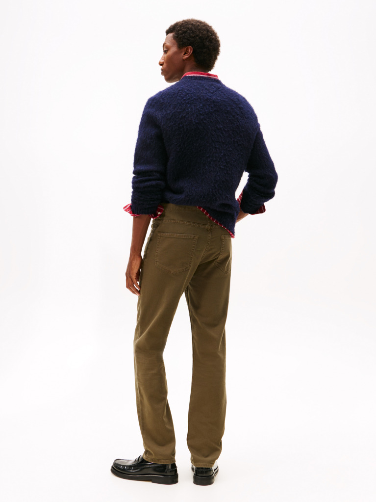 Green Denton Washed Straight Jeans  Men