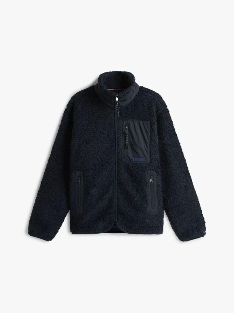 Blue Teddy Fleece Zip-Thru Jacket  Men