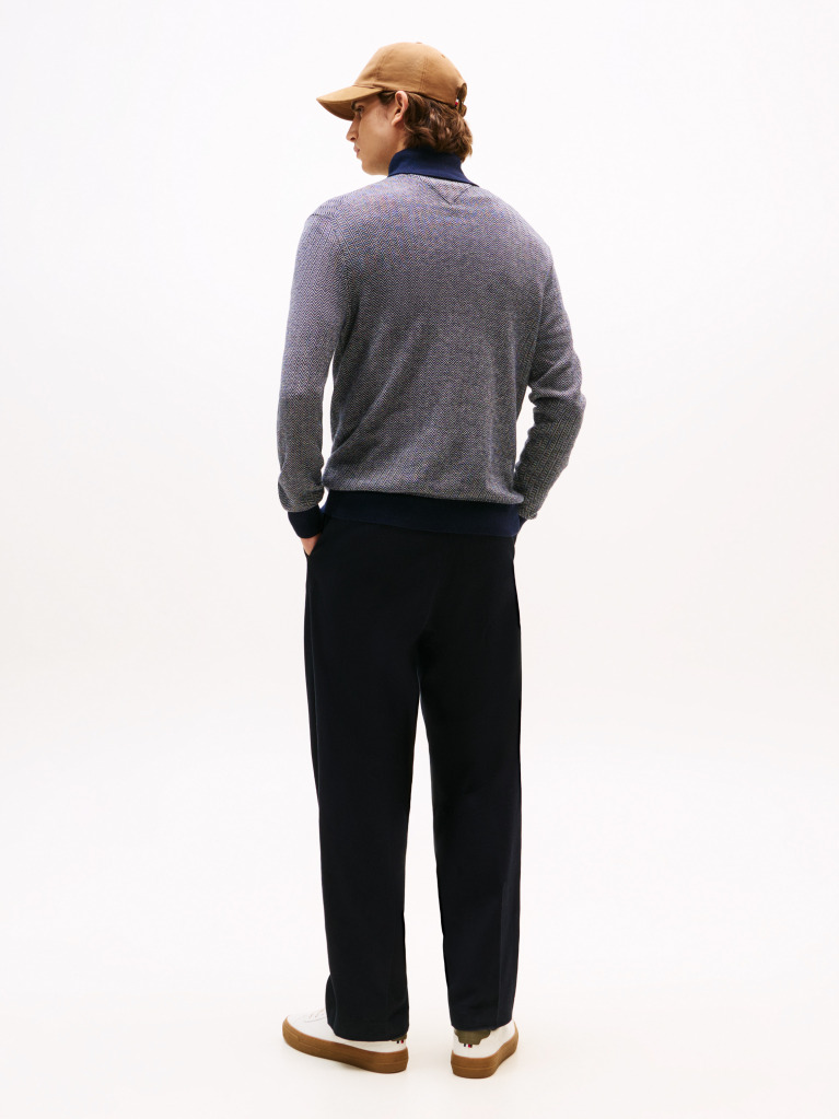 Multi Pima Cotton Roll Neck Sweater  Men