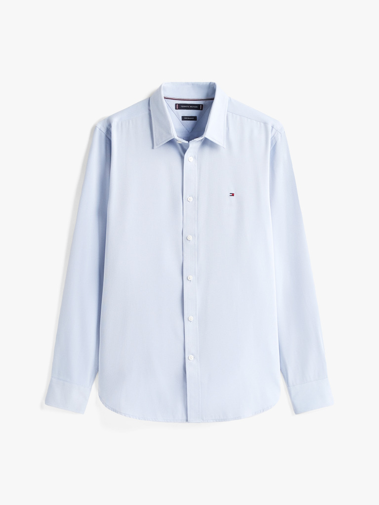 Blue Performance Slim Fit Pique Oxford Shirt  Men