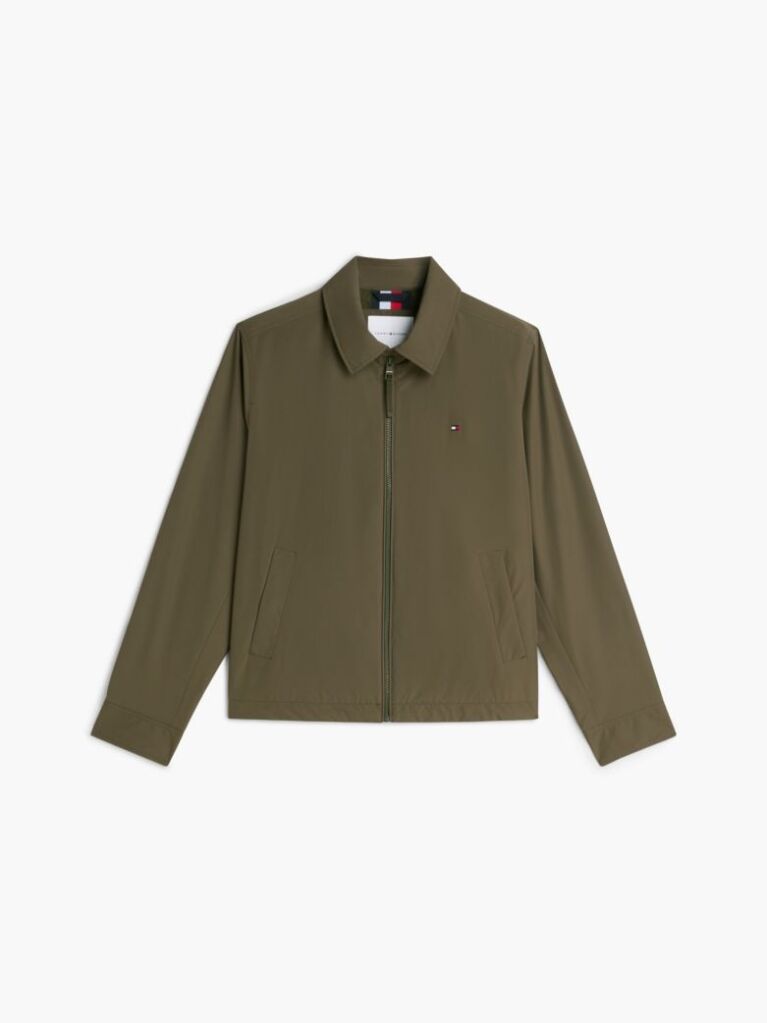 Green Packable Water Repellent Zip-Thru Ivy Jacket  Men