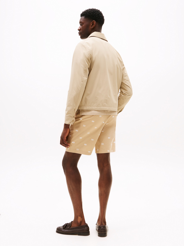 Khaki Packable Water Repellent Zip-Thru Ivy Jacket  Men