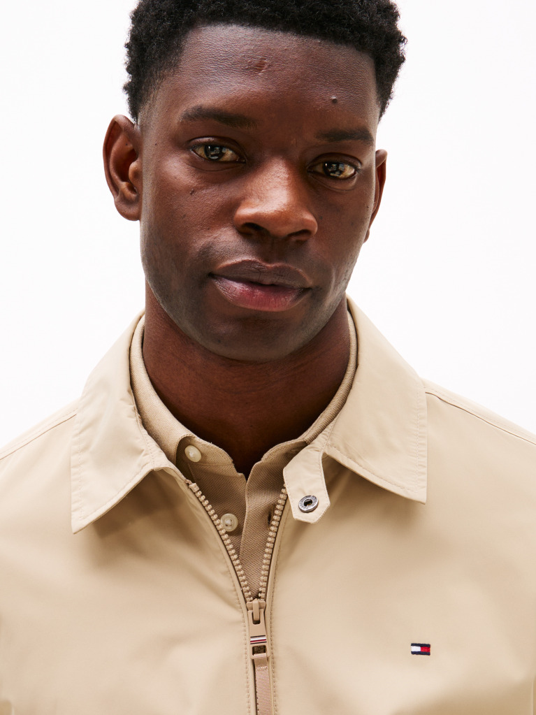 Khaki Packable Water Repellent Zip-Thru Ivy Jacket  Men