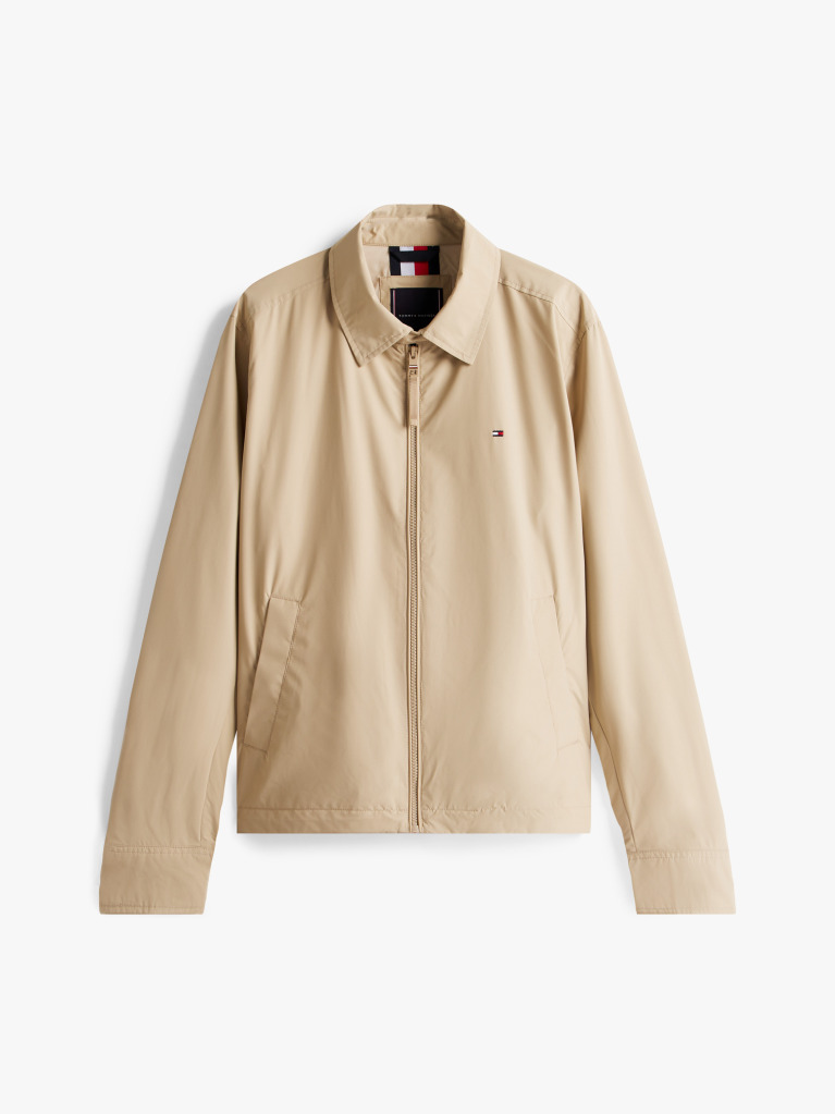 Khaki Packable Water Repellent Zip-Thru Ivy Jacket  Men