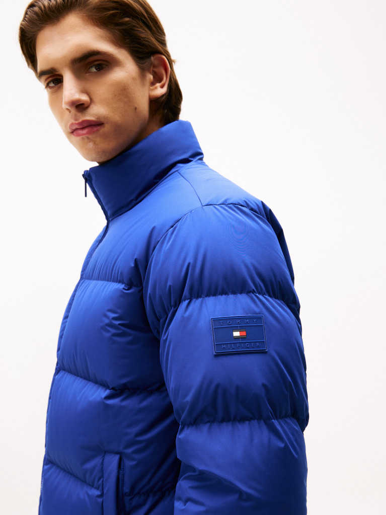 Blue Water Repellent Down Puffer Jacket  Men