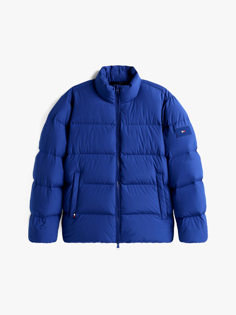 Blue Water Repellent Down Puffer Jacket  Men