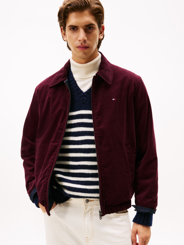 Red Corduroy Reversible Ivy Jacket  Men
