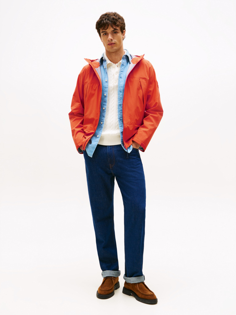 Orange Tech Waterproof Ripstop Packable Jacket  Men