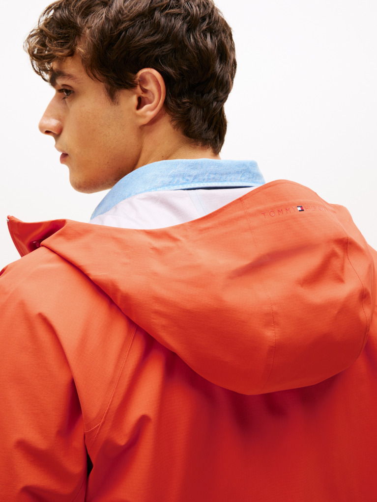 Orange Tech Waterproof Ripstop Packable Jacket  Men