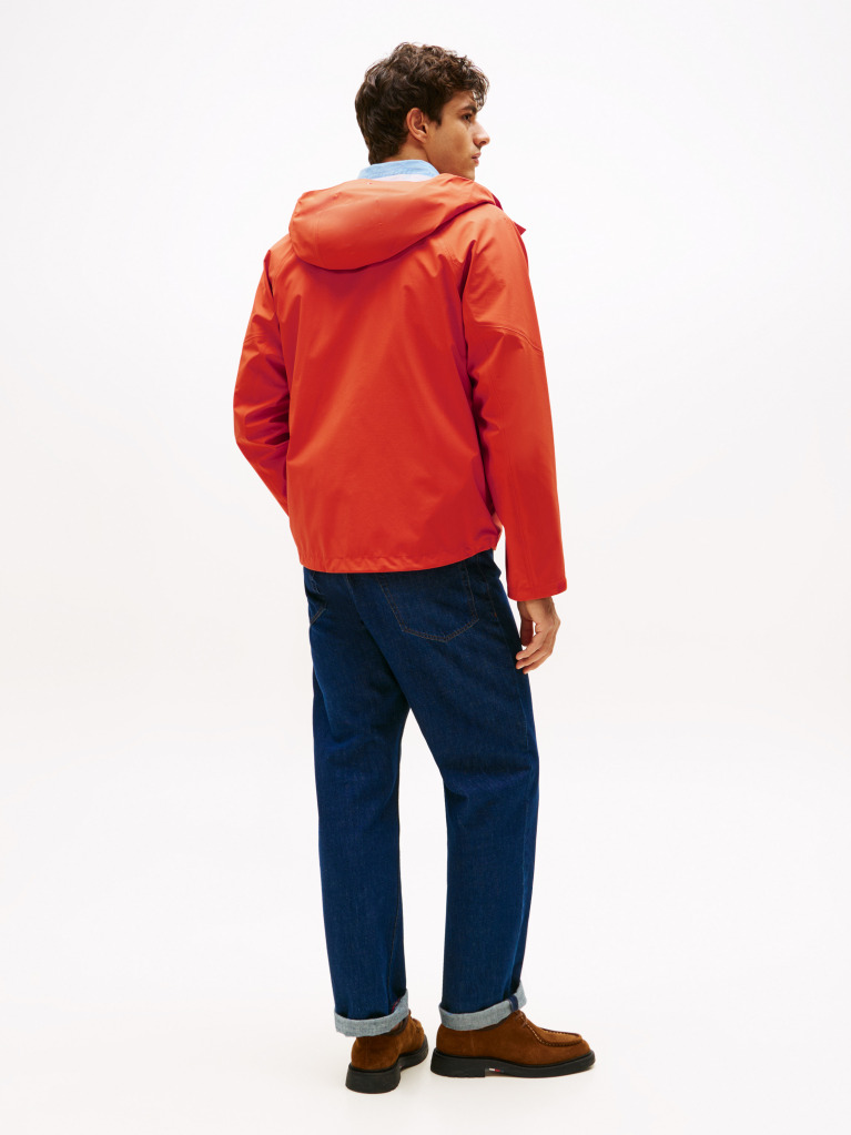Orange Tech Waterproof Ripstop Packable Jacket  Men