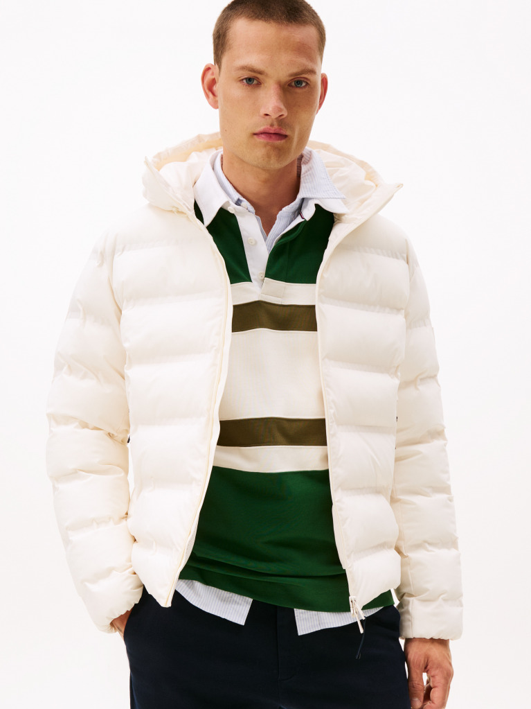 Beige Tech Thermal Insulation Water Repellent Jacket  Men