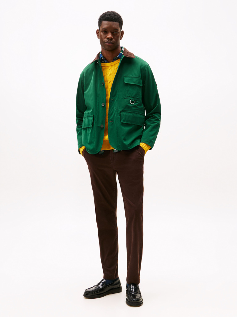Brown Harlem Tapered Leg Twill Chinos  Men
