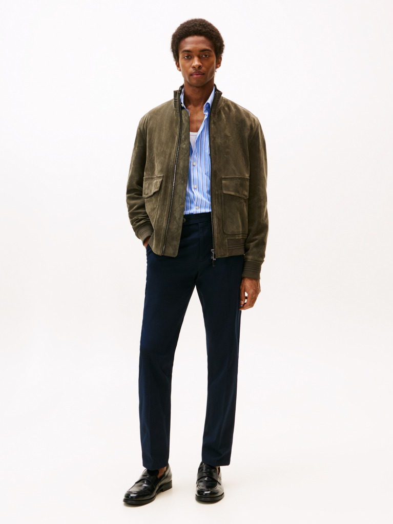 Μπλε Smart Casual Denton Παντελόνι Chinos Σε Ίσια Γραμμή  Άνδρες