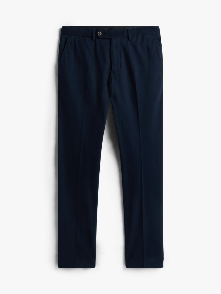 Μπλε Smart Casual Denton Παντελόνι Chinos Σε Ίσια Γραμμή  Άνδρες