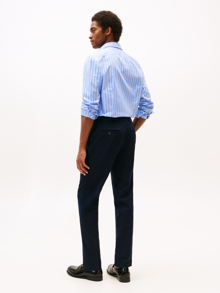 Μπλε Smart Casual Denton Παντελόνι Chinos Σε Ίσια Γραμμή  Άνδρες