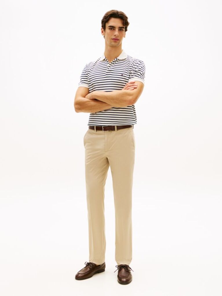 Beige Smart Casual Denton Straight Chinos  Men