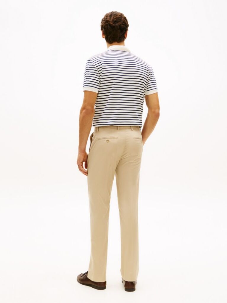 Beige Smart Casual Denton Straight Chinos  Men
