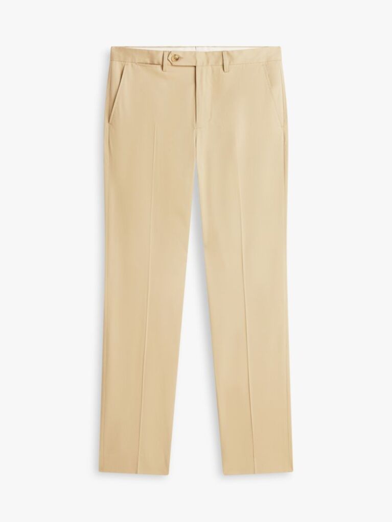 Beige Smart Casual Denton Straight Chinos  Men