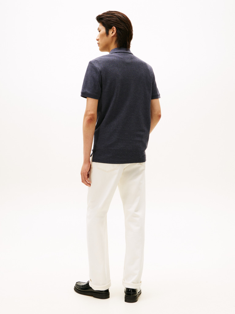Blue TH Crest Regular Fit Pique Polo Shirt  Men