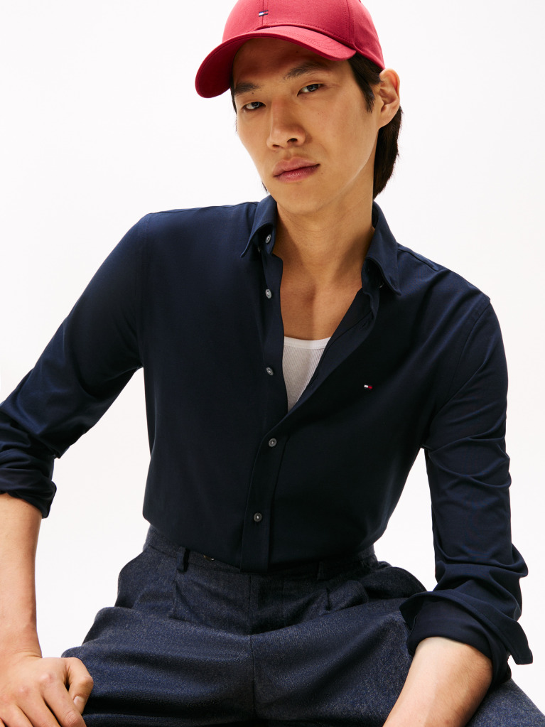 Blue Performance Slim Shirt  Men