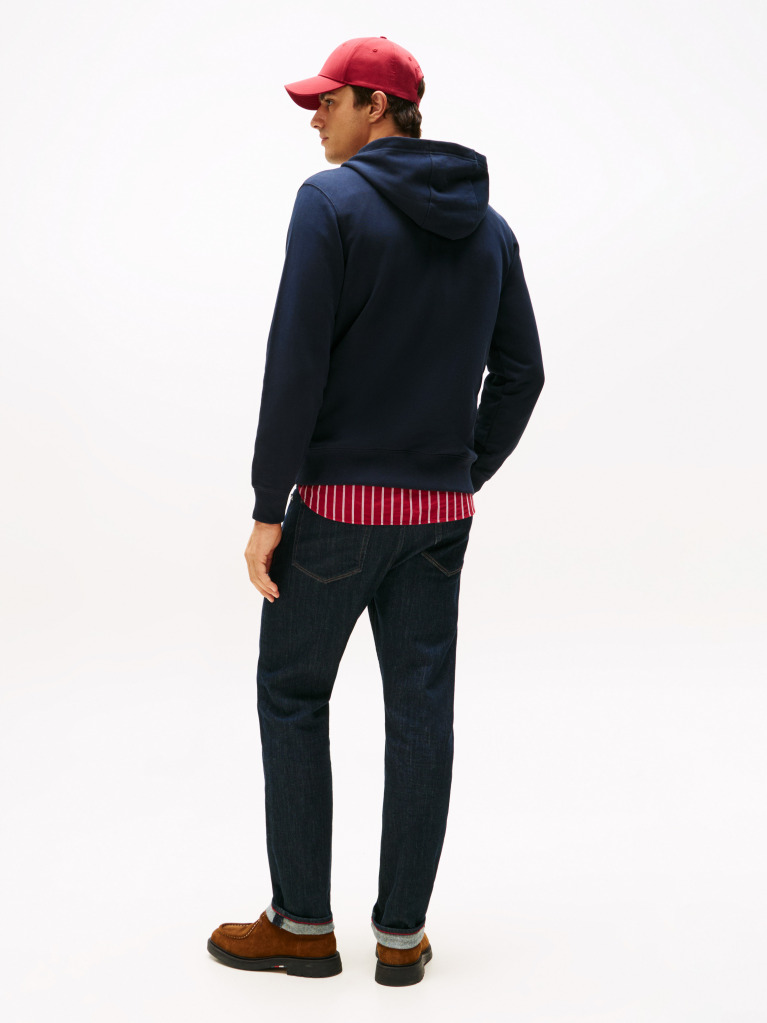 Μπλε Hoody Με Σημαία Και Κορδόνι  Άνδρες