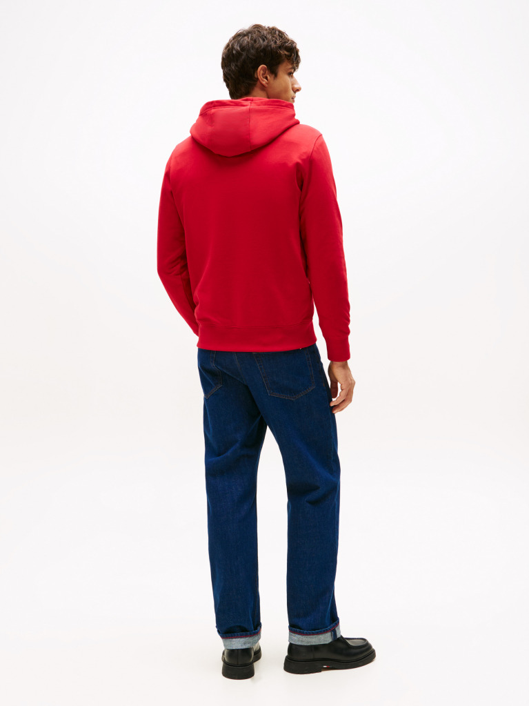 Red Flag Graphic Drawstring Hoody  Men
