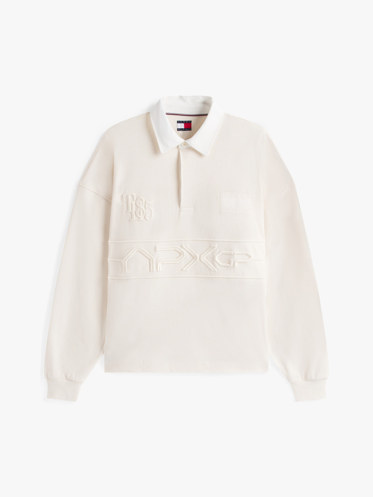 Μπεζ The APXGP Collection Άνετο Πόλο Με Κεντητό Σχέδιο  Άνδρες