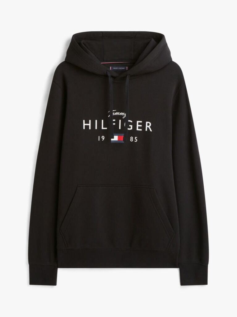 Black Logo Graphic Flex Fleece Hoody  Men