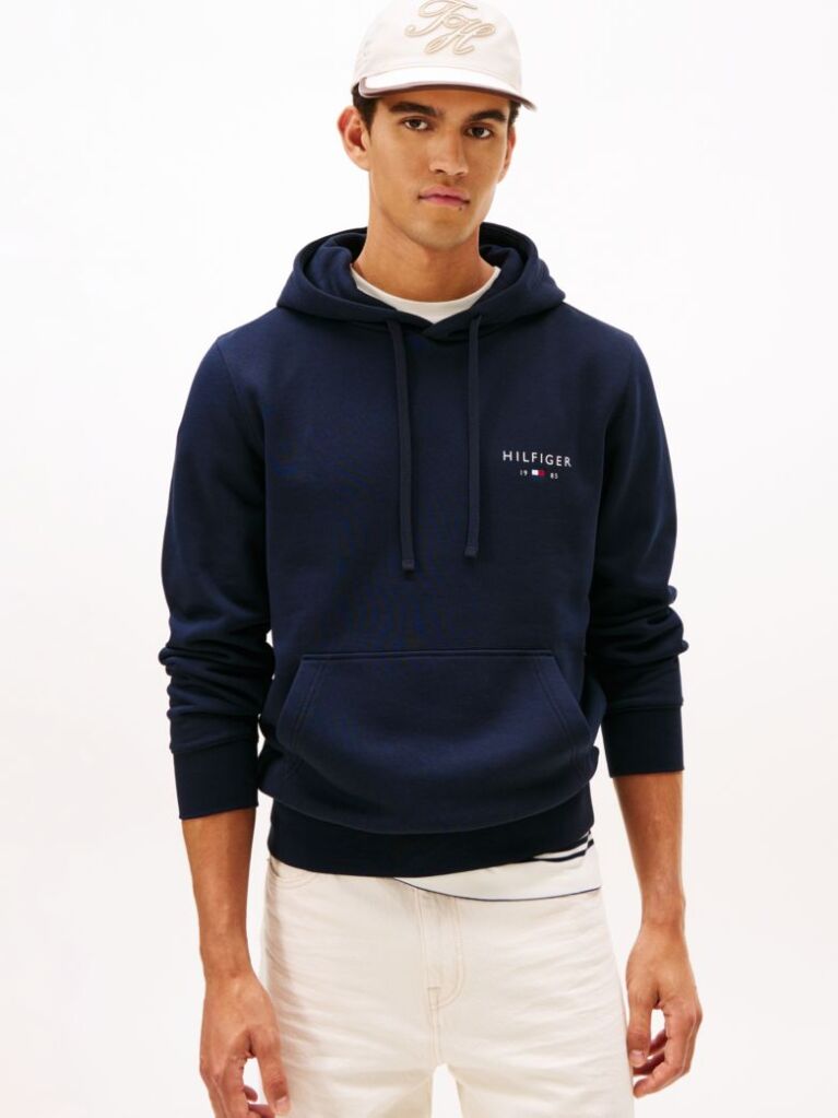 Blue Tommy Logo Hoody  Men
