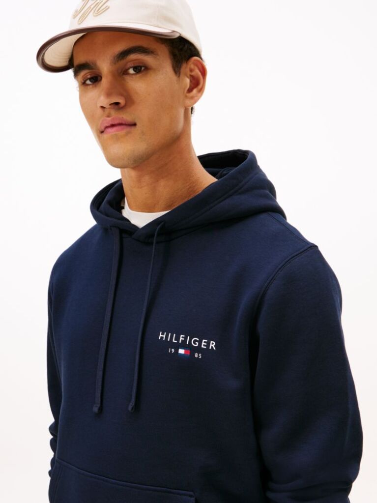 Blue Tommy Logo Hoody  Men