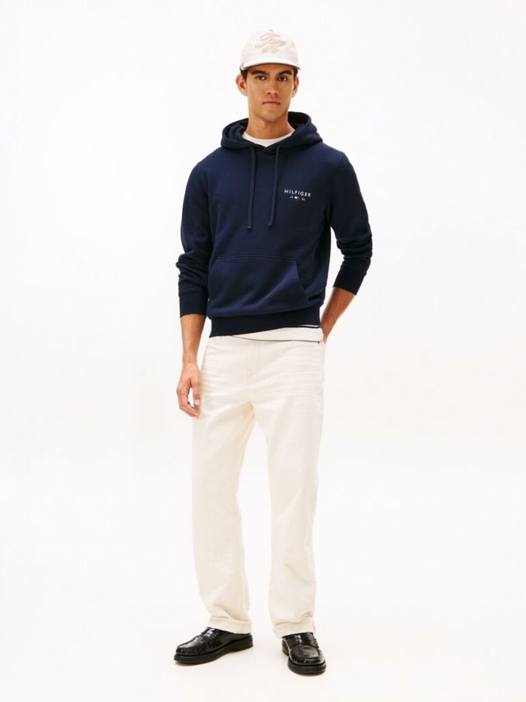 Blue Tommy Logo Hoody  Men
