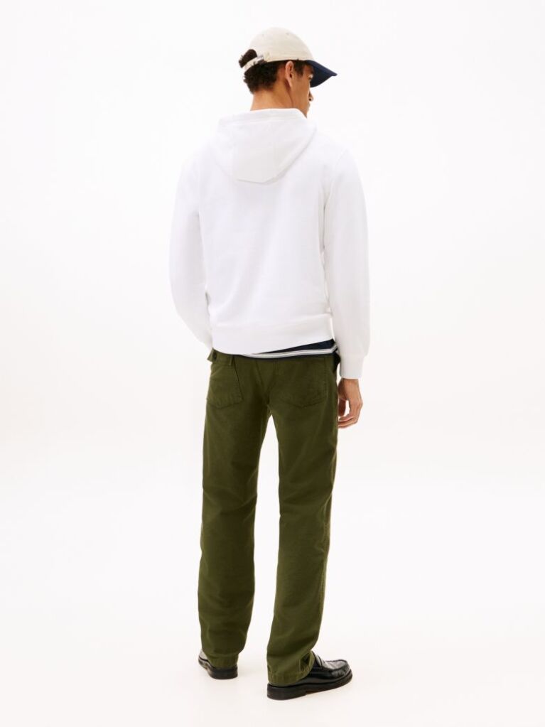 White Tommy Logo Hoody  Men