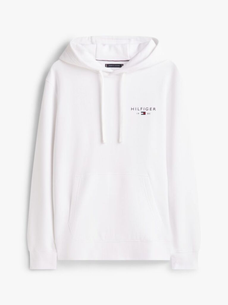 White Tommy Logo Hoody  Men