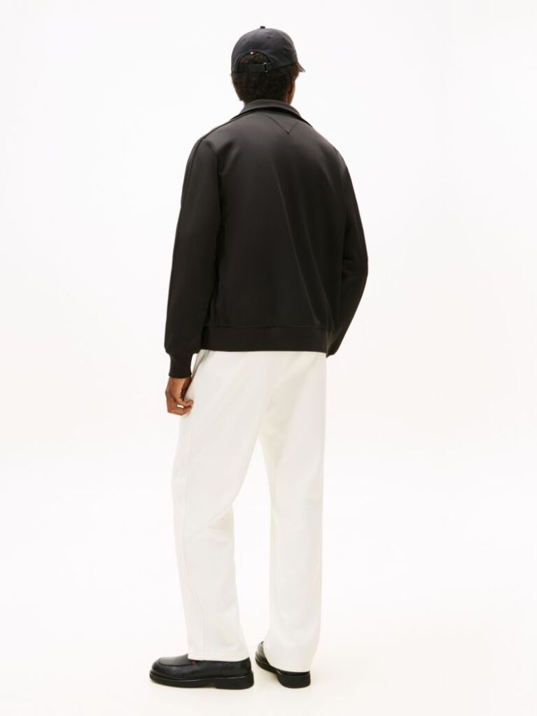 Black Stand-Up Collar Track Jacket  Men