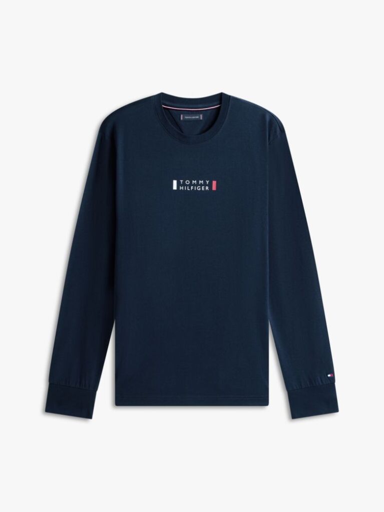 Blue Logo Jersey Long Sleeve T-Shirt  Men