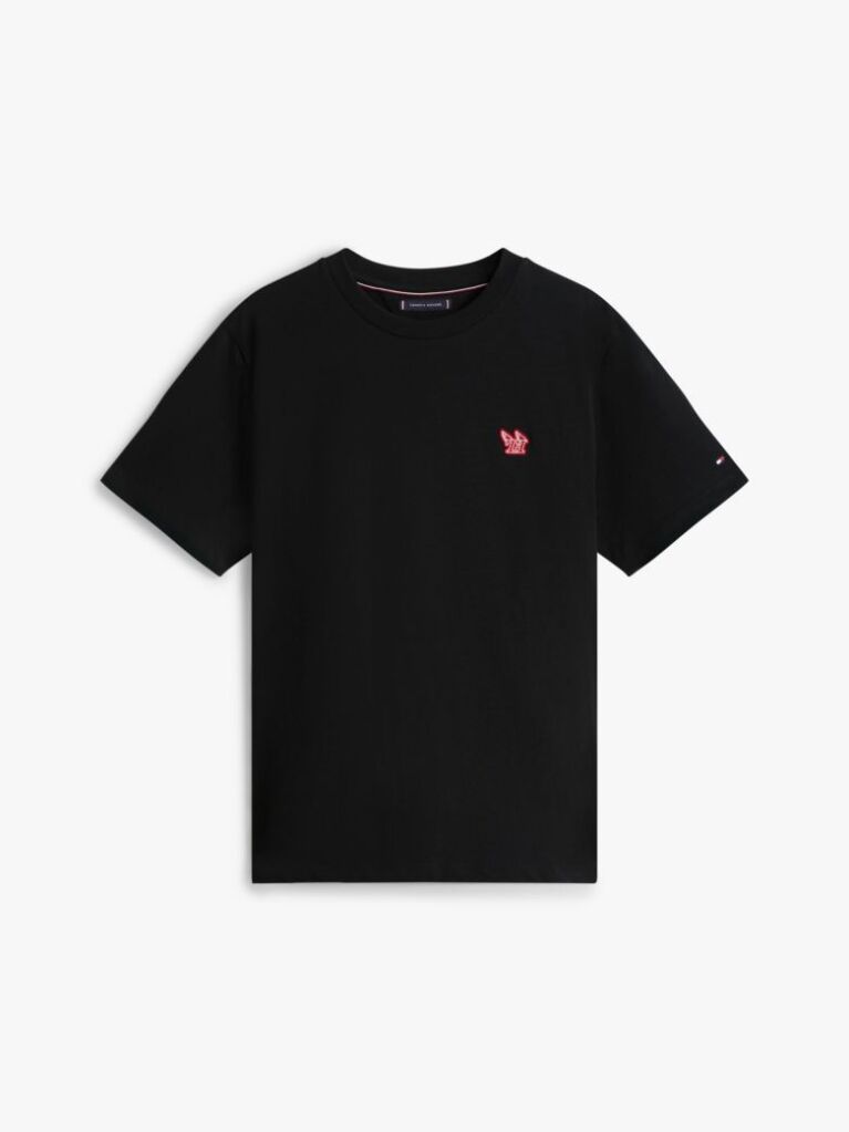 Μαύρο Άνετο T-Shirt Με Tonal Λογότυπο  Άνδρες