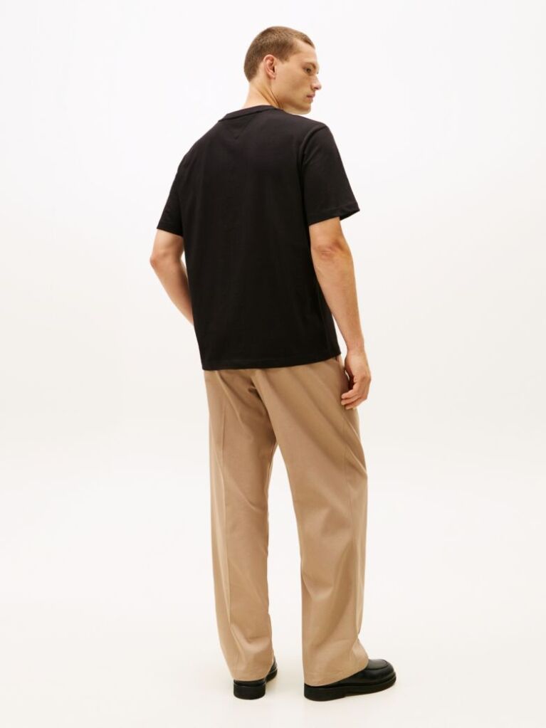 Μαύρο Άνετο T-Shirt Με Tonal Λογότυπο  Άνδρες