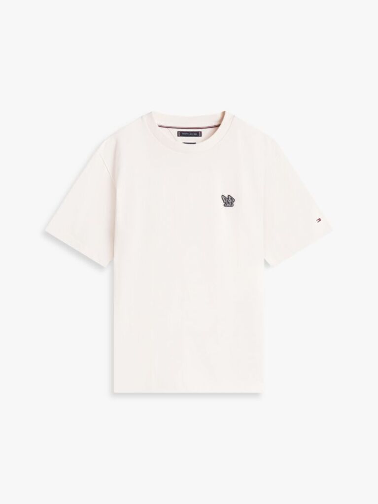 Beige Tonal Logo Relaxed Fit T-Shirt  Men