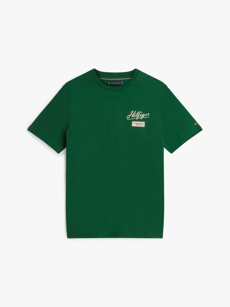 Πράσινο T-Shirt Με Λογότυπο Και Στρογγυλή Λαιμόκοψη  Άνδρες