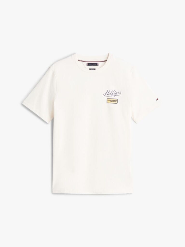 Μπεζ T-Shirt Με Λογότυπο Και Στρογγυλή Λαιμόκοψη  Άνδρες