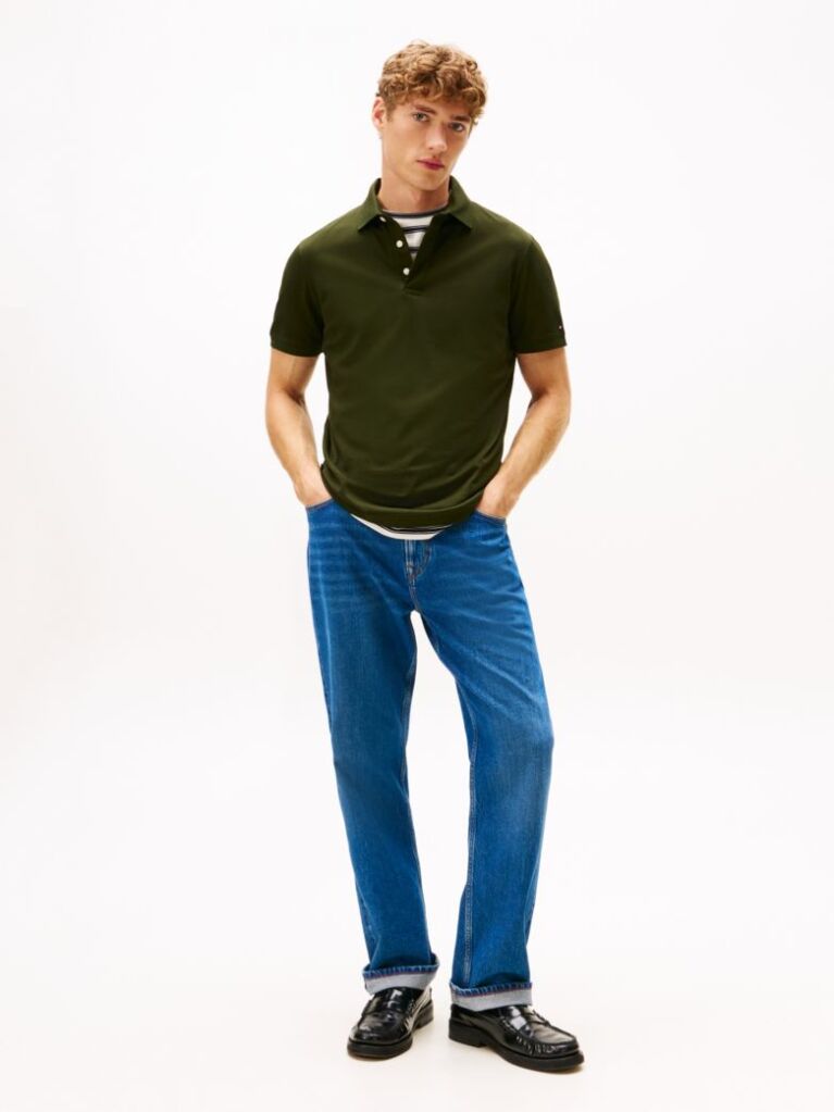 Green Regular Fit Concealed Placket Polo Shirt  Men