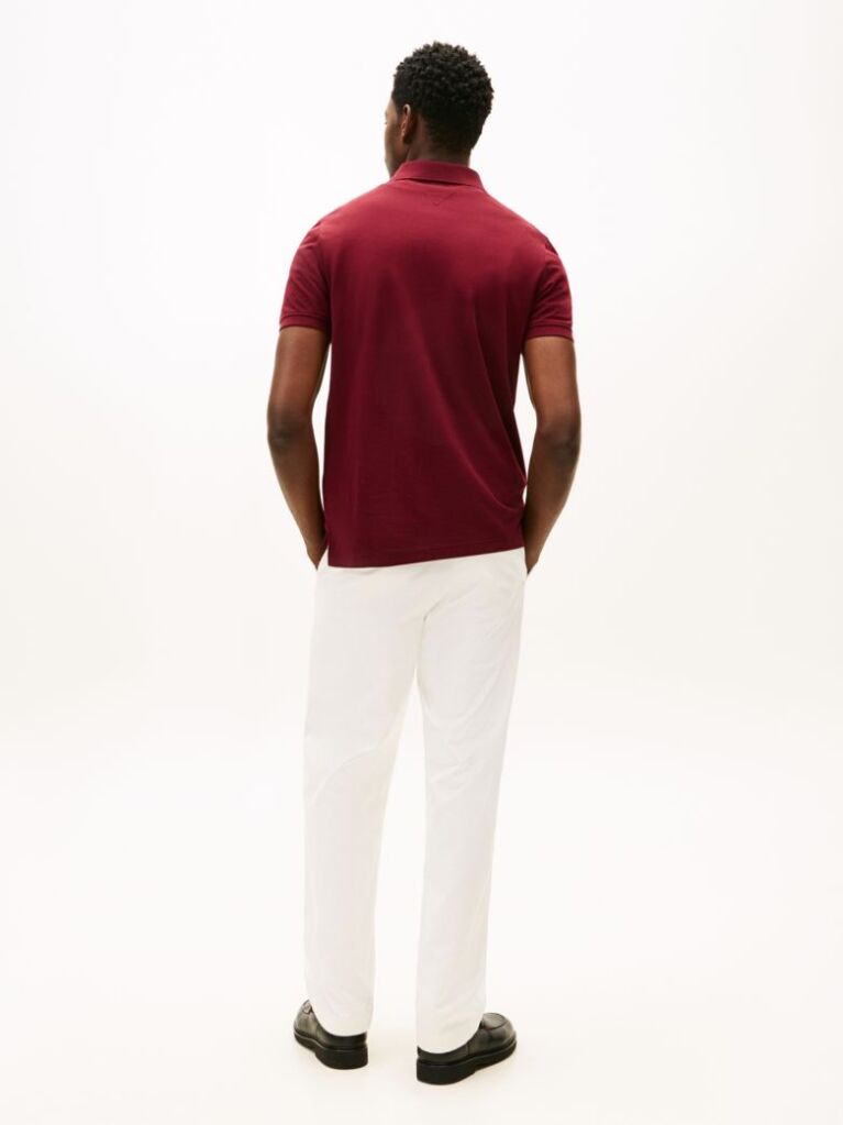 Red Regular Fit Concealed Placket Polo Shirt  Men