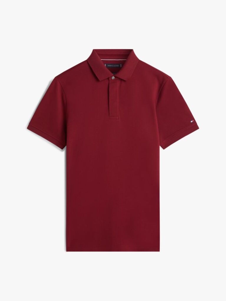 Red Regular Fit Concealed Placket Polo Shirt  Men