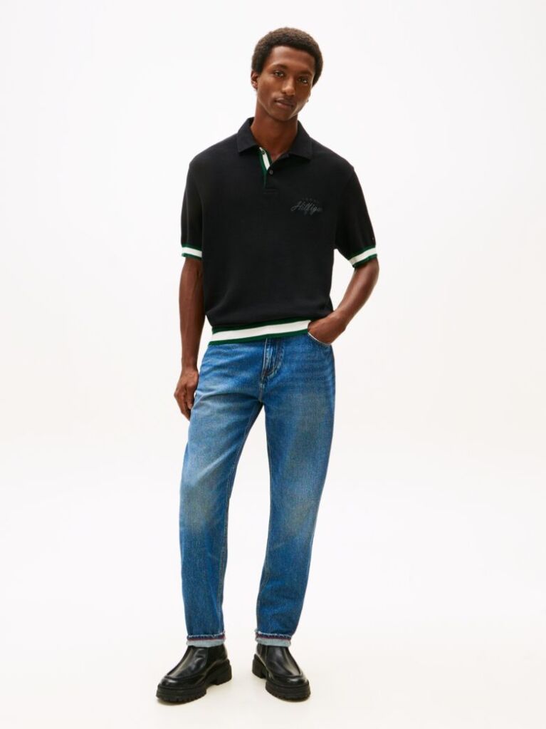 Black Hidden Classic Fit Polo Shirt  Men