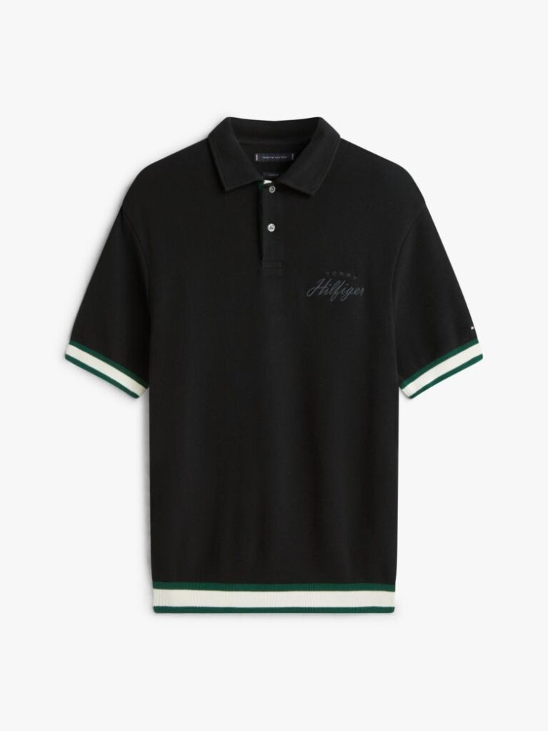 Black Hidden Classic Fit Polo Shirt  Men