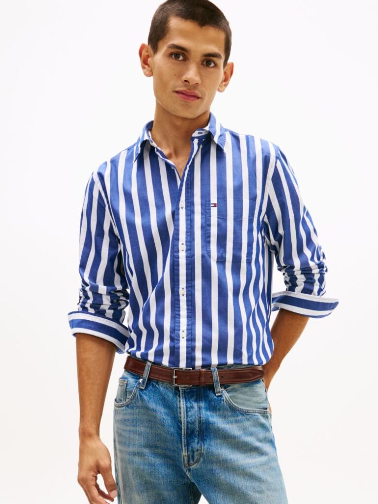 Multi TH Flex Regular Fit Stripe Shirt  Men