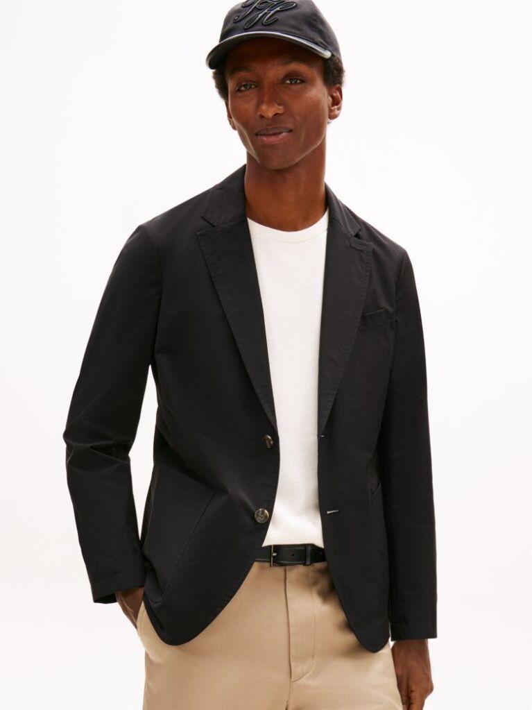 Black Smart Casual Performance Lightweight Regular Blazer  Men