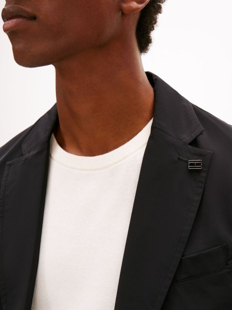 Black Smart Casual Performance Lightweight Regular Blazer  Men
