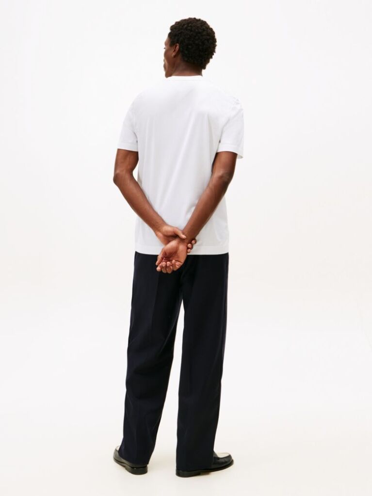 White Smart Casual Crew Neck T-Shirt  Men
