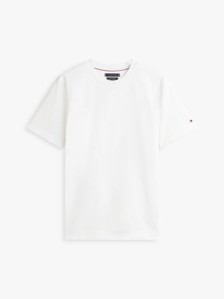 White Smart Casual Crew Neck T-Shirt  Men